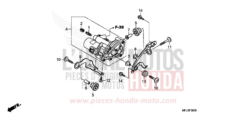 SYSTEME D'ASSERVISSEMENT ARRIERE (CBR600RA) de CBR600RR ABS GRAPHITE BLACK (NHB01) 2011